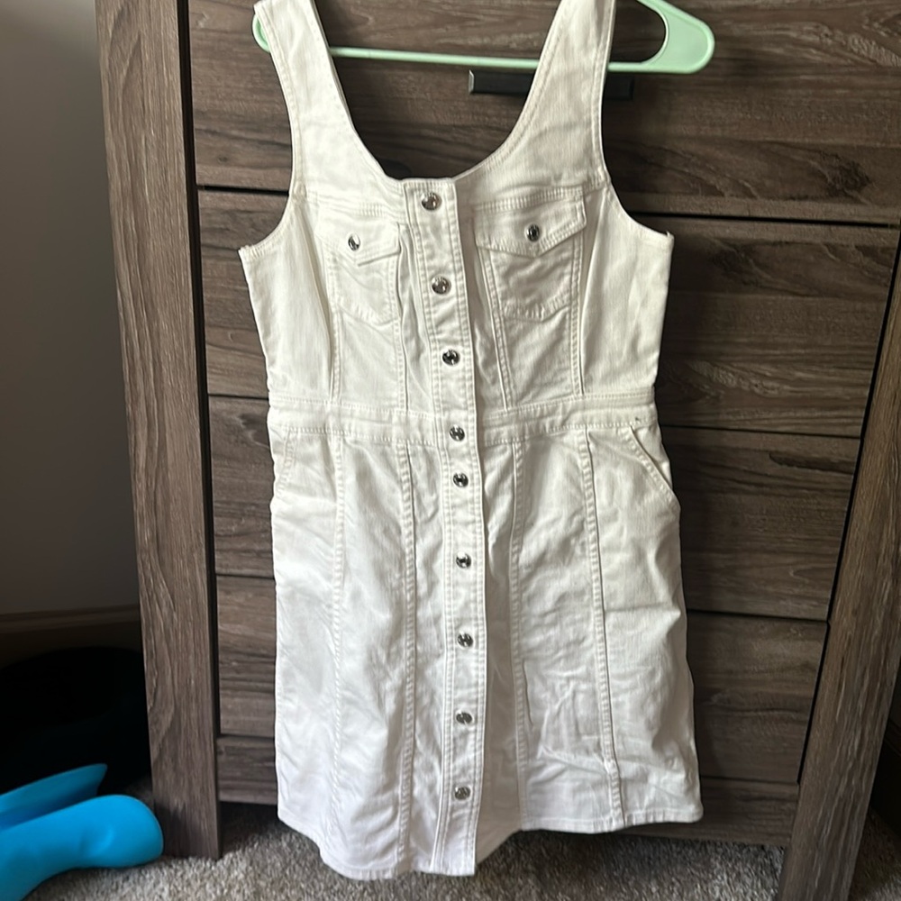 White denim dress